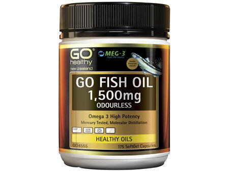 GO Healthy GO Fish Oil 1500mg Odourless - PROMO ONLY-175 Caps