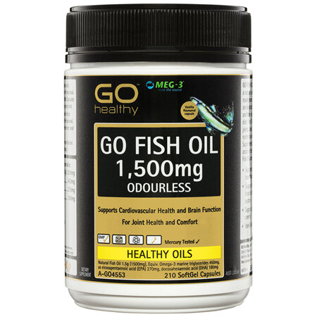 GO Healthy GO Fish Oil 1,500mg Odourless SoftGel Capsules 210 Pack