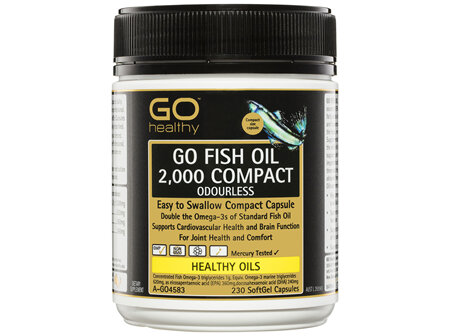 GO Healthy GO Fish Oil 2,000 Compact Odourless SoftGel Capsules 230 Pack