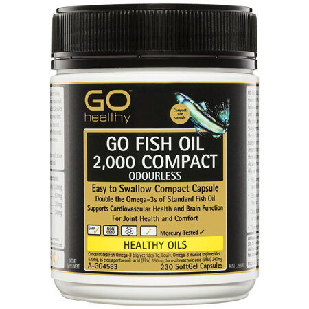 GO Healthy GO Fish Oil 2,000 Compact Odourless SoftGel Capsules 230 Pack