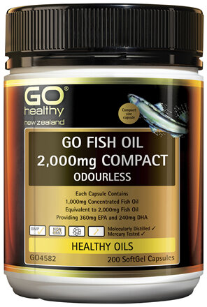 GO Healthy GO Fish Oil 2,000mg Compact 200 Caps