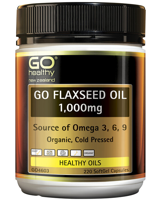 GO Healthy GO Flaxseed Oil 1,000mg Organic 220 Caps