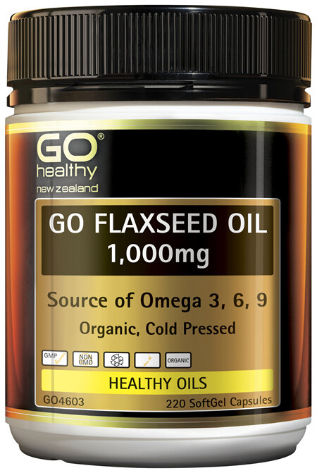GO Healthy GO Flaxseed Oil 1,000mg Organic 220 Caps