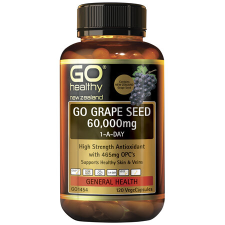 GO Healthy GO Grape Seed 60,000mg 1-A-Day 120 VCaps