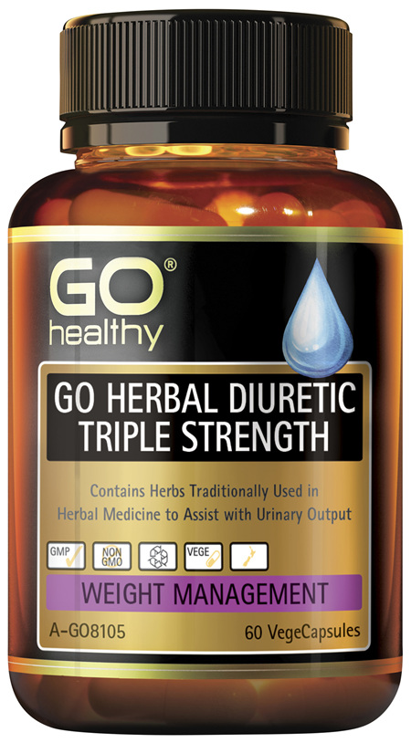 GO Healthy GO Herbal Diuretic Triple Strength 60 VegeCapsules