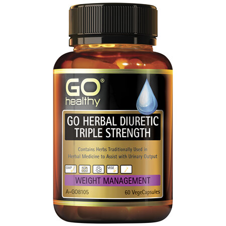 GO Healthy GO Herbal Diuretic Triple Strength 60 VegeCapsules