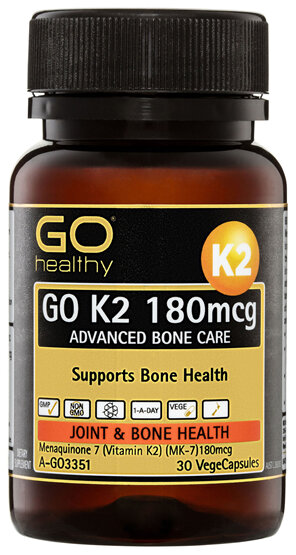 GO Healthy GO K2 180mcg Advanced Bone Care VegeCapsules 30 Pack