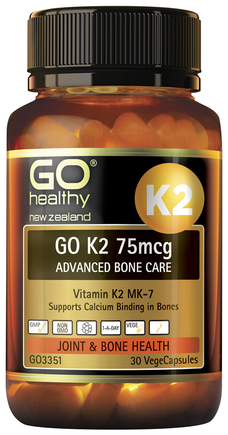 GO Healthy GO K2 75mcg Advanced Bone Care 30 VCaps