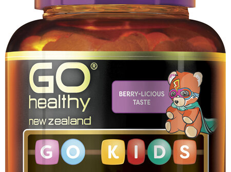 GO Healthy GO Kids Vitamin C 260mg Blackcurrant 60 Chew Tabs