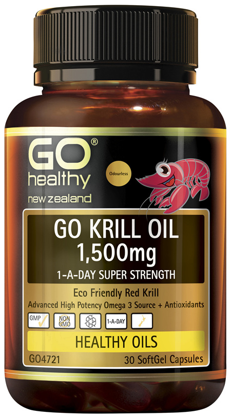 GO Healthy GO Krill Oil 1,500mg 1-A-Day 30 Caps
