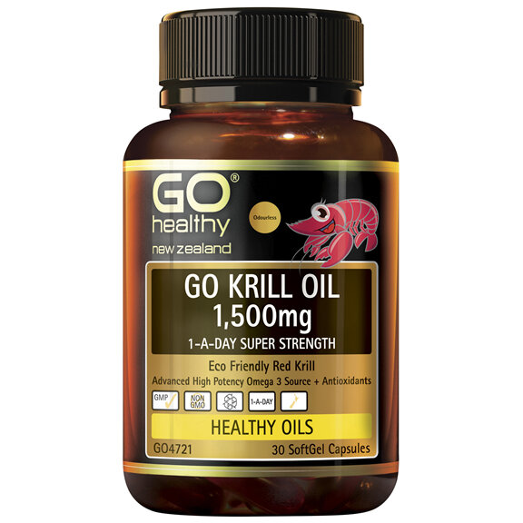 GO Healthy GO Krill Oil 1,500mg 1-A-Day 30 Caps