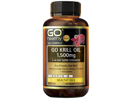 GO Healthy GO Krill Oil 1,500mg 1-A-Day 60 Caps