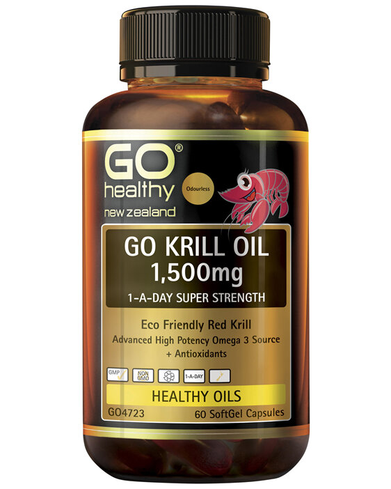 GO Healthy GO Krill Oil 1,500mg 1-A-Day 60 Caps