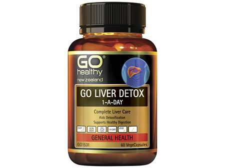 GO Healthy GO Liver Detox 1-A-Day Complete Liver Care 60 VegeCaps