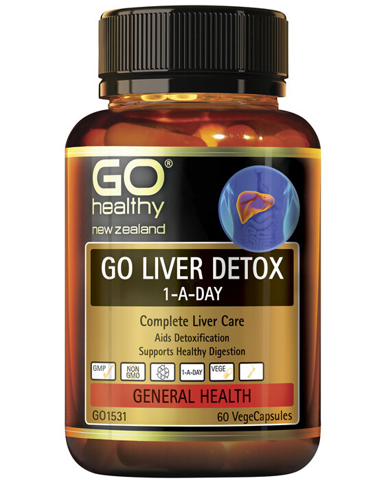 GO Healthy GO Liver Detox 1-A-Day Complete Liver Care 60 VegeCaps