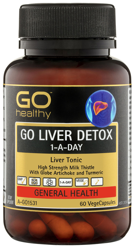 GO Healthy GO Liver Detox 1-A-Day VegeCapsules 60 Pack