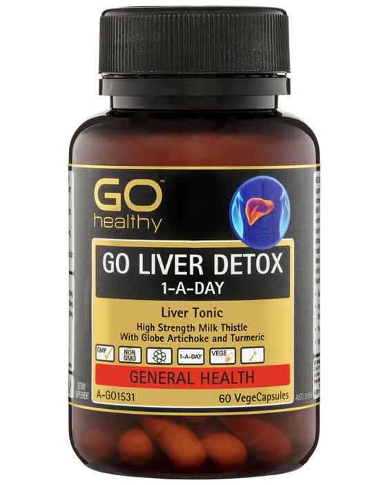 GO Healthy GO Liver Detox 1-A-Day VegeCapsules 60 Pack