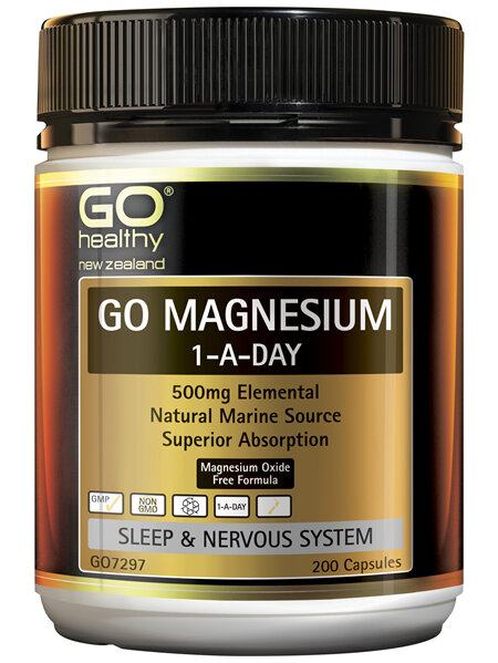 GO Healthy GO Magnesium 1-A-Day 200 VegeCapsules