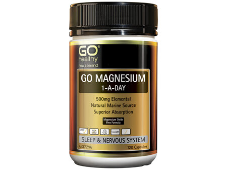 GO Healthy GO Magnesium 1-A-Day 500mg 120 VegeCapsules