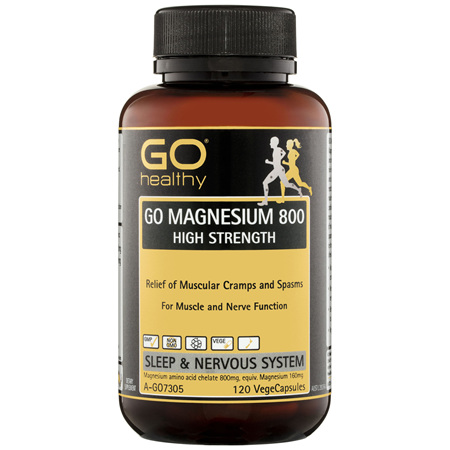 GO Healthy GO Magnesium 800 High Strength VegeCapsules 120 Pack