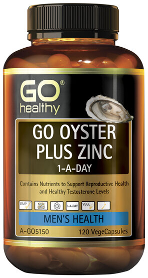 GO Healthy GO Oyster Plus Zinc 1-A-Day 120 VegeCapsules