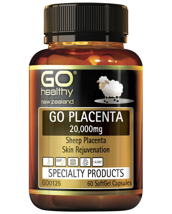 GO Healthy GO Placenta 20,000mg 60 Caps
