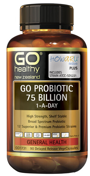 GO Healthy GO Probiotic 75 Billion 1-A-Day 90 VCaps