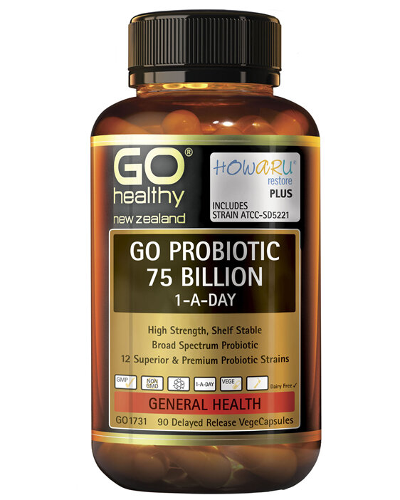 GO Healthy GO Probiotic 75 Billion 1-A-Day 90 VCaps