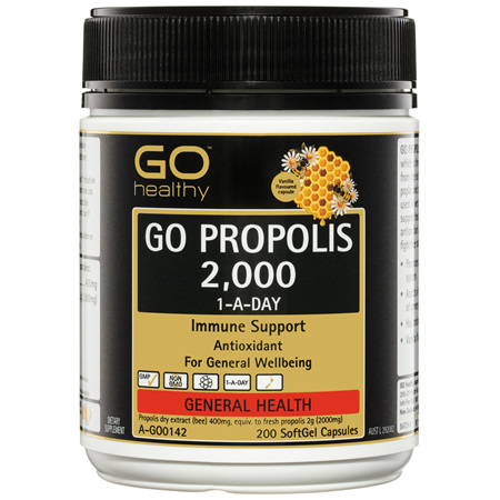 GO Healthy GO Propolis 2,000 1-A-Day SoftGel Capsules 200 Pack