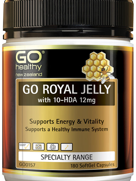 GO Healthy GO Royal Jelly with 10-HDA 12mg 180 Caps