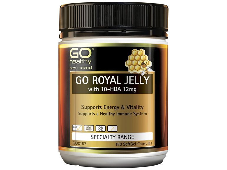 GO Healthy GO Royal Jelly with 10-HDA 12mg 180 Caps