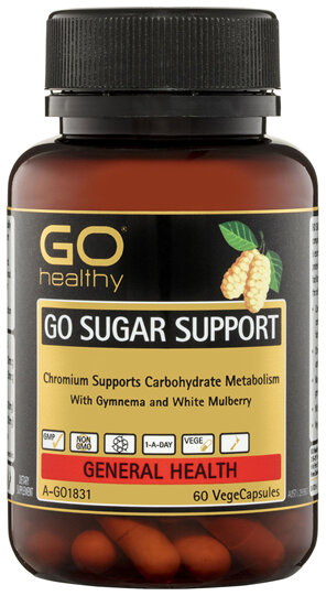 GO Healthy GO Sugar Support VegeCapsules 60 Pack