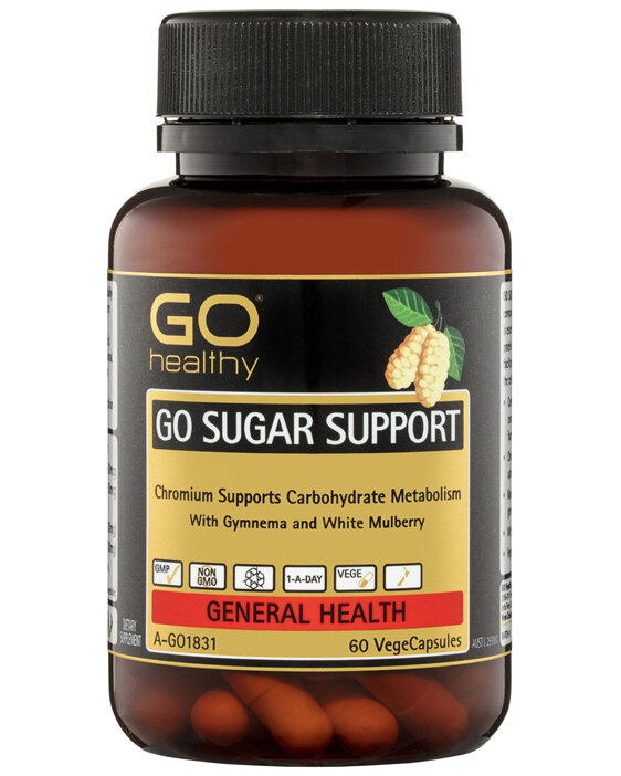GO Healthy GO Sugar Support VegeCapsules 60 Pack