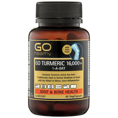 GO Healthy GO Turmeric 16,000+ 1-A-Day VegeCapsules 60 Pack