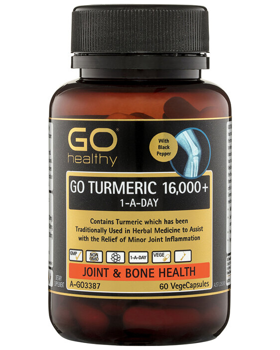 GO Healthy GO Turmeric 16,000+ 1-A-Day VegeCapsules 60 Pack