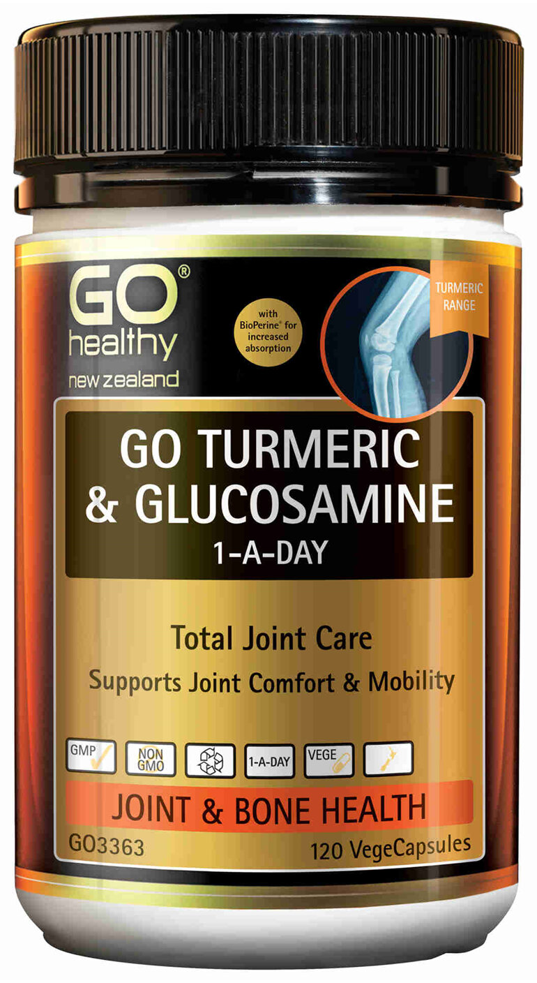GO Healthy GO Turmeric + Glucosamine 1-A-Day 120 Caps