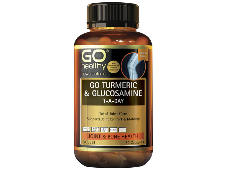GO Healthy GO Turmeric & Glucosamine 1-A-Day 60 Caps
