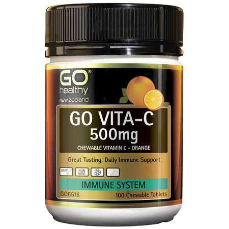 GO Healthy GO Vita-C 500mg (Orange) 100 Chew Tabs