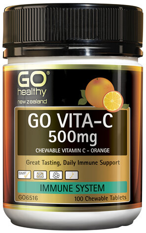 GO Healthy GO Vita-C 500mg (Orange) 100 Chew Tabs