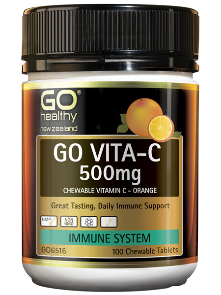 GO Healthy GO Vita-C 500mg (Orange) 100 Chew Tabs