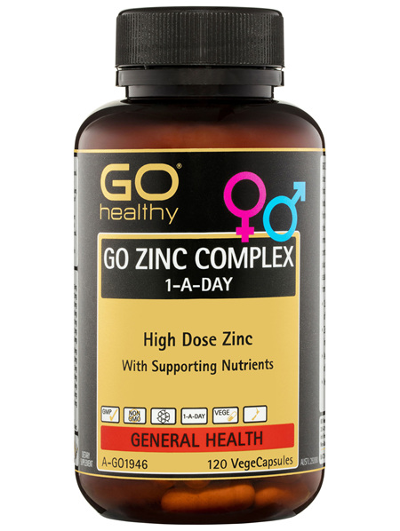 GO Healthy GO Zinc Complex 1-A-Day VegeCapsules 120 Pack