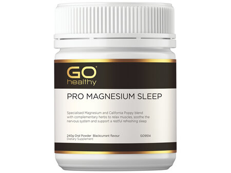 GO Healthy PRO Magnesium Sleep 240g Oral Powder Blackcurrant Flavour