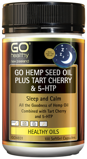 GO Hemp Seed Oil Plus Tart Cherry & 5HTP 100 Caps