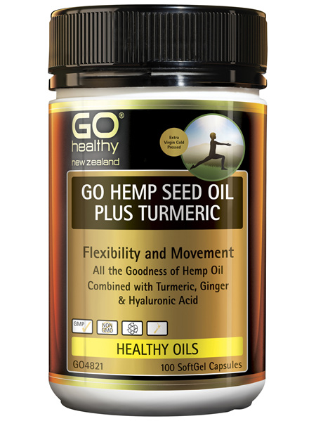 GO Hemp Seed Oil Plus Turmeric 100 Caps