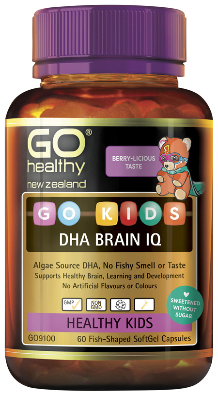 GO Kids DHA Brain IQ 60 Fish-Shaped Caps