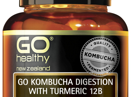 GO Kombucha Digestion with Turmeric 12B 60 VCaps