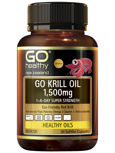 GO Krill Oil 1,500mg 1-A-Day 30 Caps