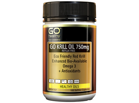 GO Krill Oil 750mg Reflux Free 100 Caps