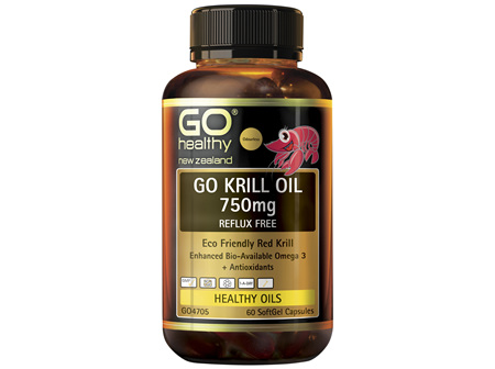 GO Krill Oil 750mg Reflux Free 60 Caps