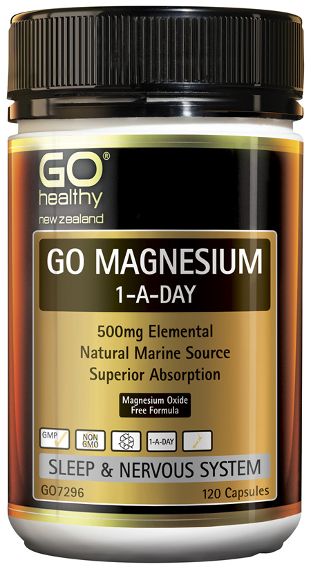 GO Magnesium 1-A-Day 500mg 120 Caps